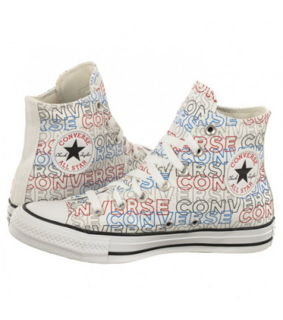 Converse CTAS Hi White/University Red 170107C (CO631-a) bateliai