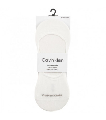 Calvin Klein Footie Mid Cut White 701218708 002 (CK319-b) kojinės