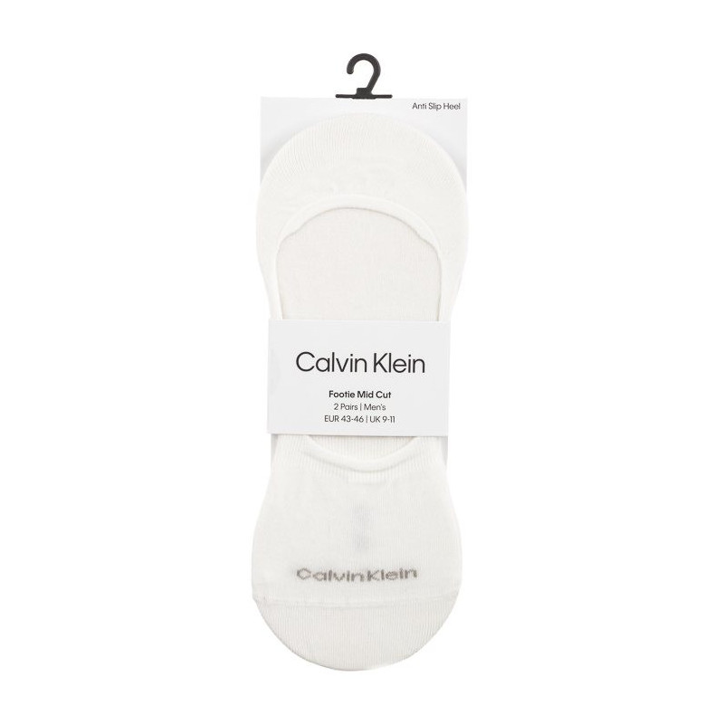 Calvin Klein Footie Mid Cut White 701218708 002 (CK319-b) kojinės