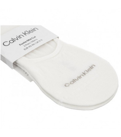 Calvin Klein Footie Mid Cut White 701218708 002 (CK319-b) kojinės
