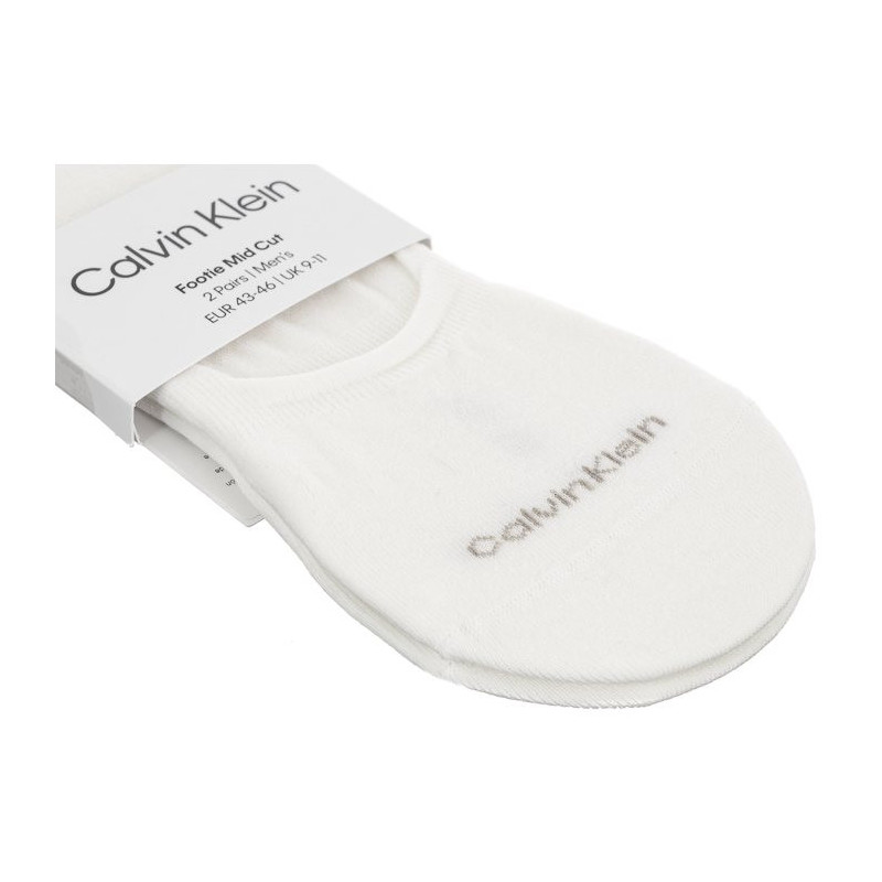 Calvin Klein Footie Mid Cut White 701218708 002 (CK319-b) kojinės