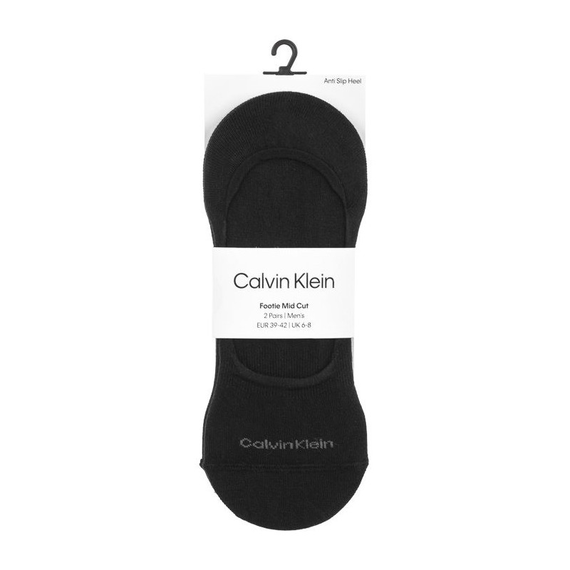 Calvin Klein Footie Mid Cut Black 701218708 001  (CK319-a) kojinės