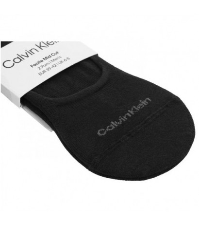 Calvin Klein Footie Mid Cut Black 701218708 001  (CK319-a) kojinės