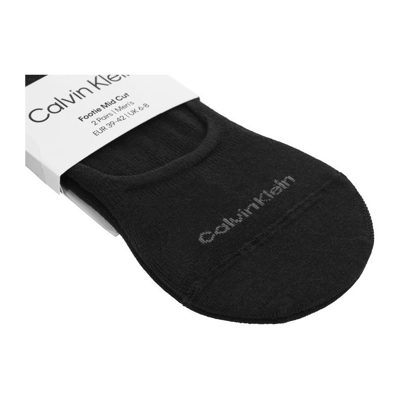 Calvin Klein Footie Mid Cut Black 701218708 001  (CK319-a) kojinės