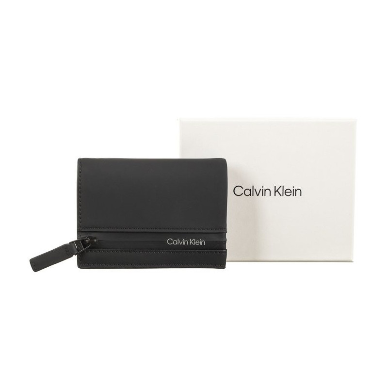 Calvin Klein Rubberized Bifold 6cc W/Coin Black K50K510895 BAX (CK346-a) rankinė