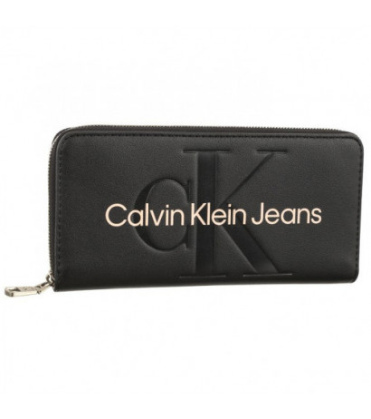 Calvin Klein Sculpted Mono Zip Around Mono Fashion Black With Rose K60K607634 0IF (CK120-c) rankinė