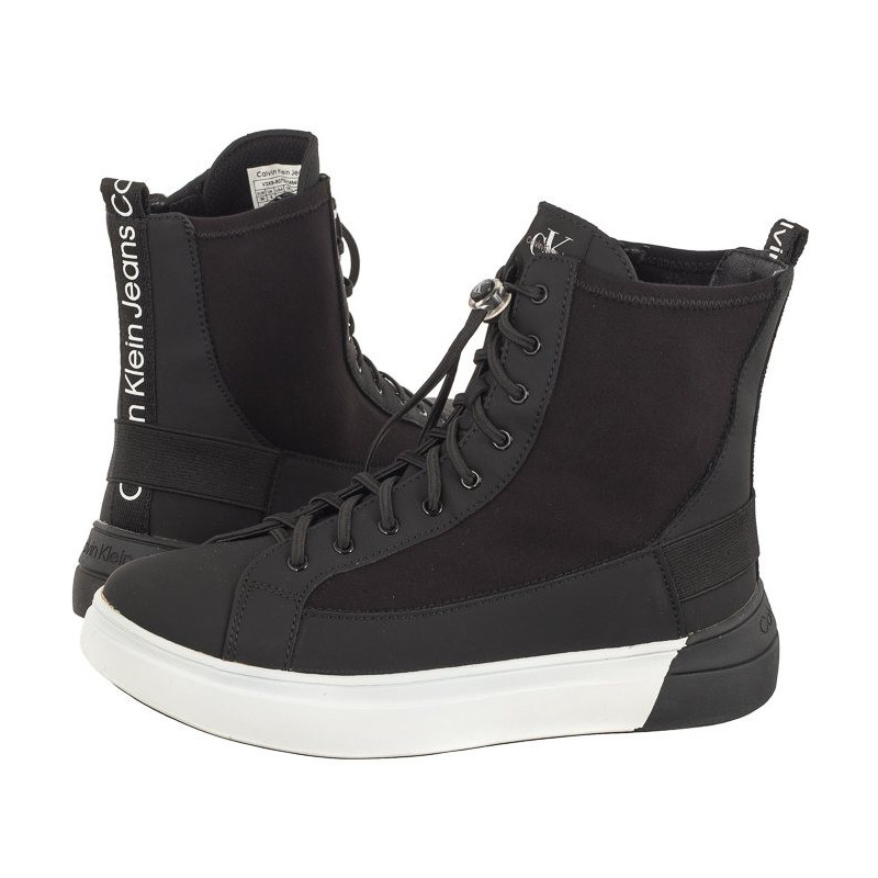 Calvin Klein High Top Lace-up Sneaker V3X9-80733-1464 999 Black (CK354-a) batai