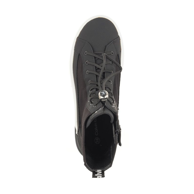 Calvin Klein High Top Lace-up Sneaker V3X9-80733-1464 999 Black (CK354-a) batai