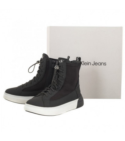 Calvin Klein High Top Lace-up Sneaker V3X9-80733-1464 999 Black (CK354-a) batai
