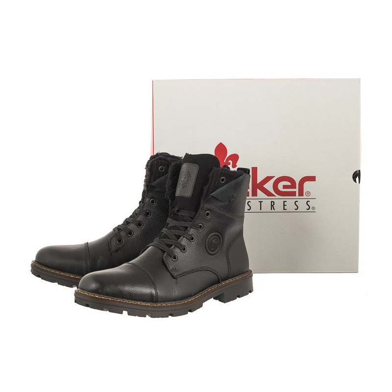 Rieker Czarne 32133-00 Black (RI140-a) žygio batai