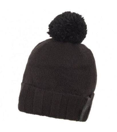 Calvin Klein Label Define Rib Beanie W/Pompom Black K60K611606 BAX (CK367-a) kepurė