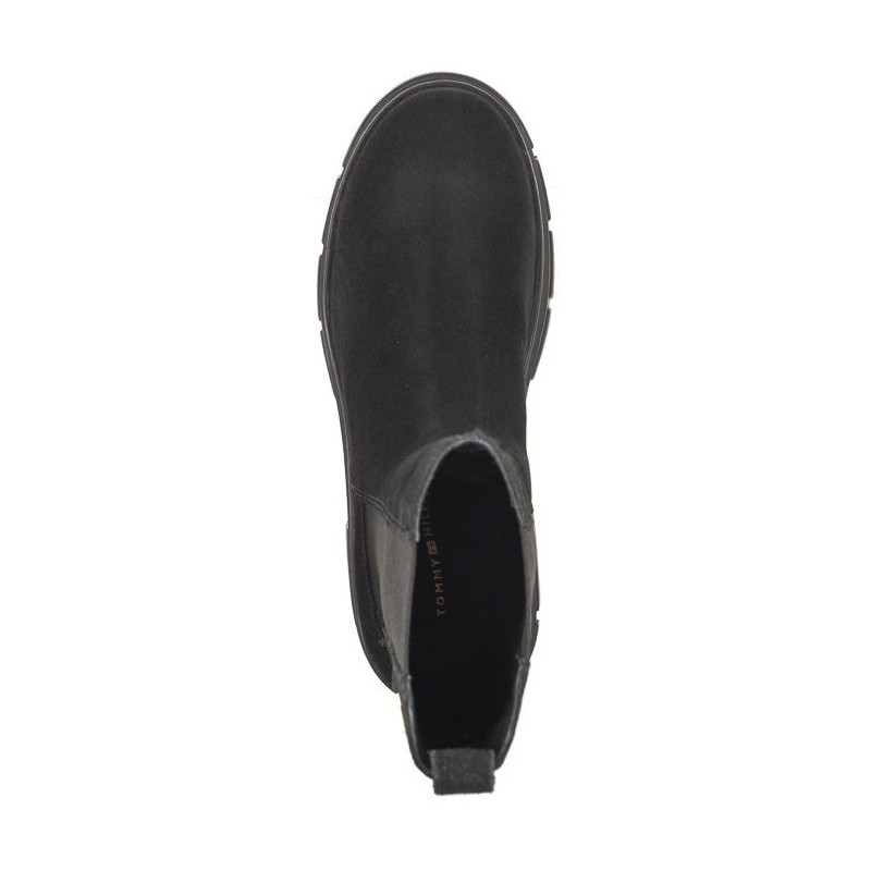 Tommy Hilfiger Essential Suede Chelsea Boot Black FW0FW07489 BDS (TH906-a) batai