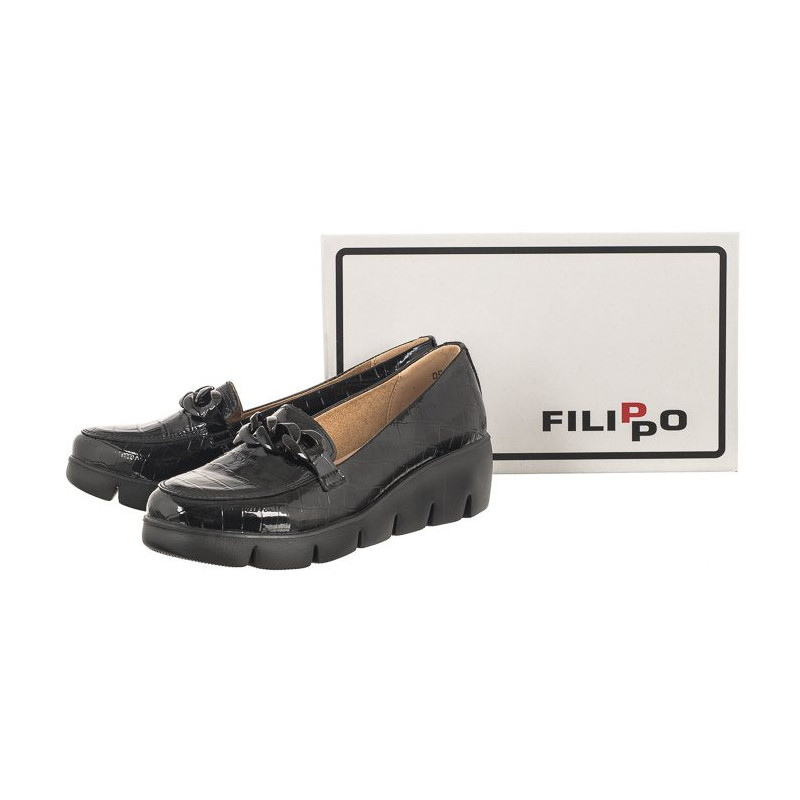 Filippo Czarne Lakierowane DP4128/23 BK (FO52-a) batai