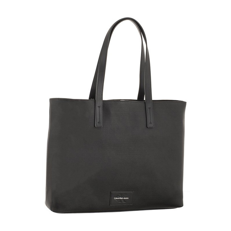 Calvin Klein Sculpted Slim Square Tote Chain Black K60K611187 BDS  (CK392-a) rankinė