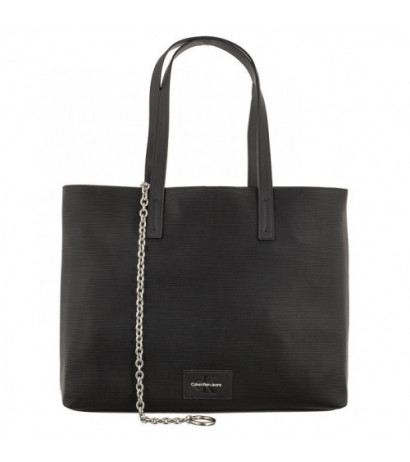 Calvin Klein Sculpted Slim Square Tote Chain Black K60K611187 BDS  (CK392-a) rankinė