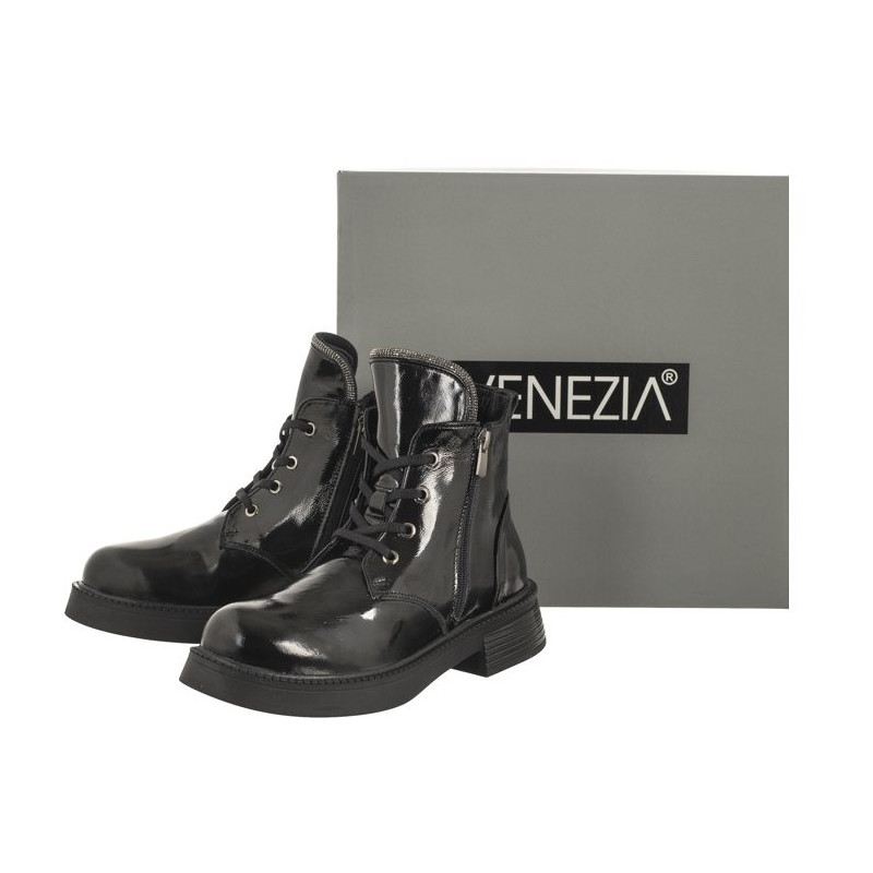 Venezia Czarne Lakierowane 0032322 43 Black (VE740-a) batai