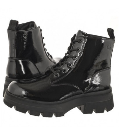 Calvin Klein Chunky Combat Laceup Boot Wn Triple Black YW0YW01265 0GT (CK397-a) batai