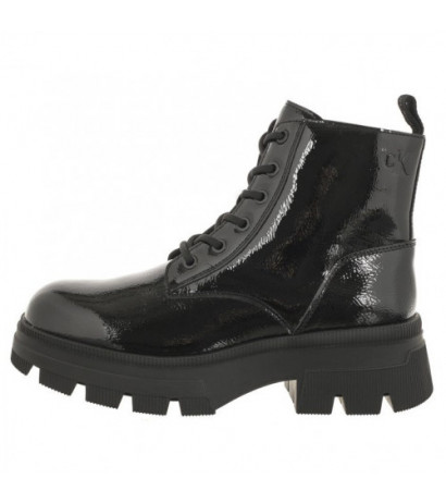 Calvin Klein Chunky Combat Laceup Boot Wn Triple Black YW0YW01265 0GT (CK397-a) batai