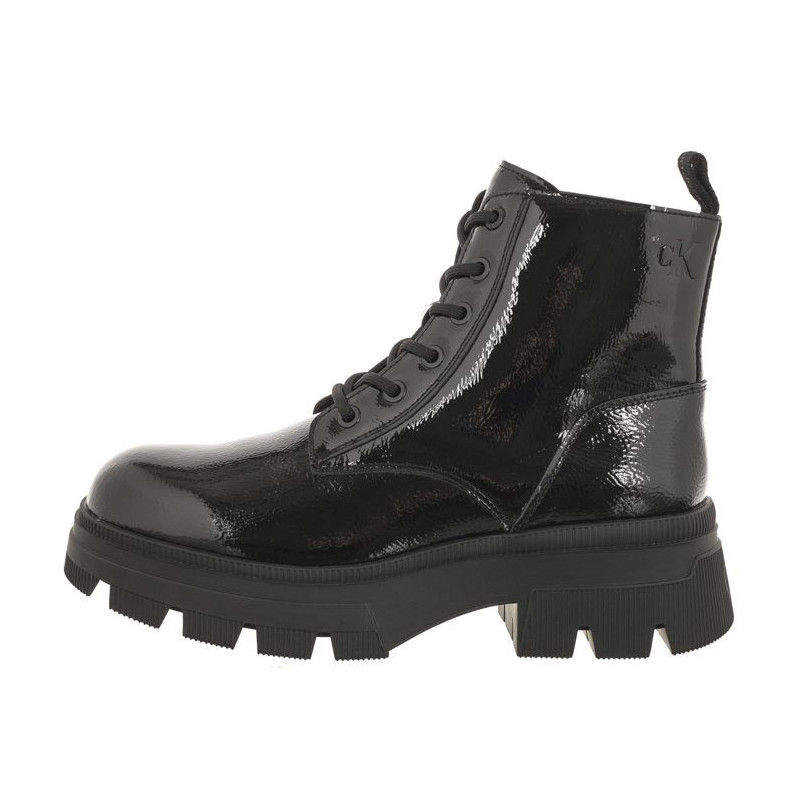 Calvin Klein Chunky Combat Laceup Boot Wn Triple Black YW0YW01265 0GT (CK397-a) batai