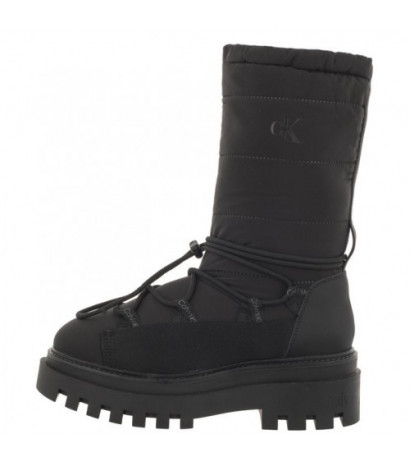 Calvin Klein Flatform Snow Boot Nylon Wn Triple Black YW0YW01146 0GT (CK399-a) batai