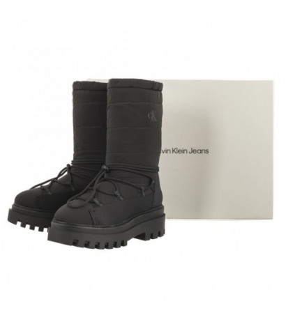 Calvin Klein Flatform Snow Boot Nylon Wn Triple Black YW0YW01146 0GT (CK399-a) batai