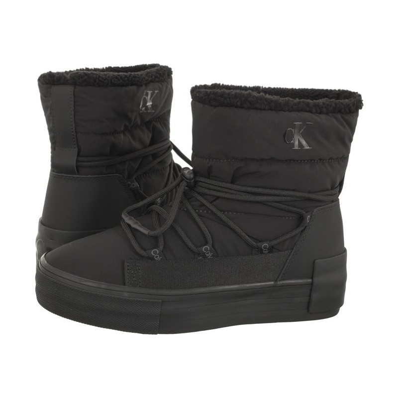 Calvin Klein Bold Vulc Flatf Snow Boot Wn Triple Black YW0YW01181 0GT (CK402-a) batai