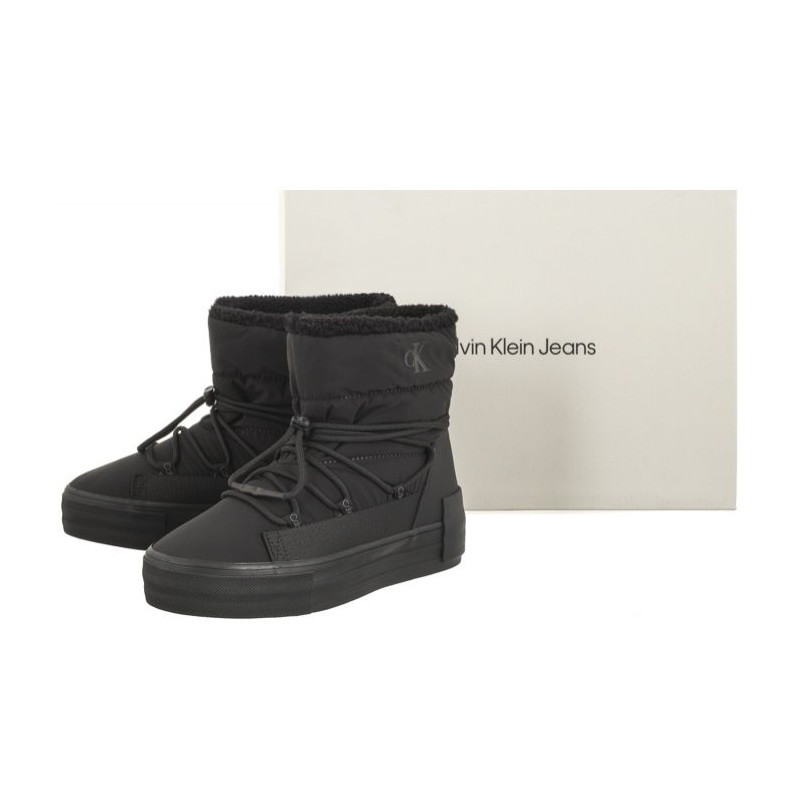 Calvin Klein Bold Vulc Flatf Snow Boot Wn Triple Black YW0YW01181 0GT (CK402-a) batai