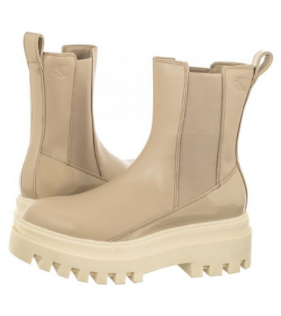 Calvin Klein Chunky Boot Chelsea Lth Mg Sat Cement YW0YW01286 PA5 (CK413-a) batai