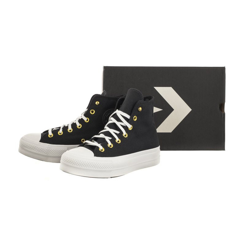 Converse CTAS Lift Hi Black/White/Gold A05453C (CO647-a) bateliai