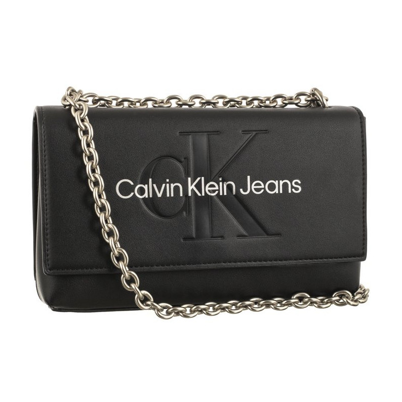 Calvin Klein Sculpted Ew Flap Conv25 Mono Black/Metallic Logo K60K611866 0GL (CK431-a) rankinė