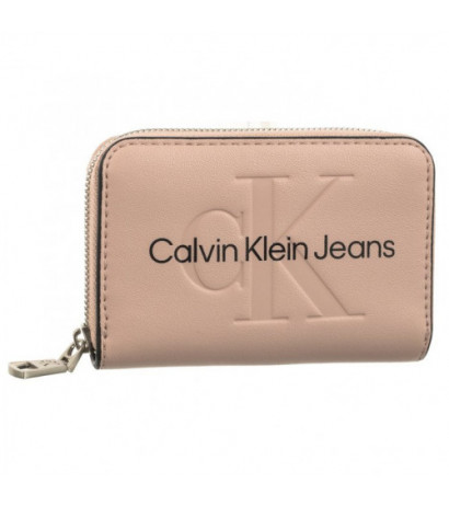 Calvin Klein Sculpted Med Zip Around Mono Pale Conch Logo K60K607229 TFT (CK121-f) rankinė