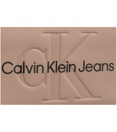 Calvin Klein Sculpted Med Zip Around Mono Pale Conch Logo K60K607229 TFT (CK121-f) rankinė