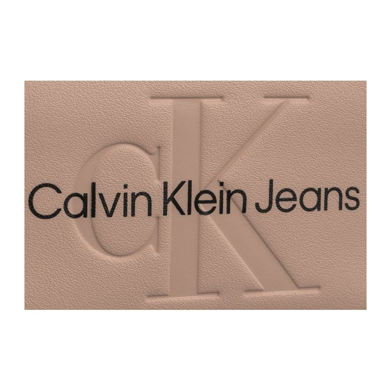 Calvin Klein Sculpted Med Zip Around Mono Pale Conch Logo K60K607229 TFT (CK121-f) rankinė