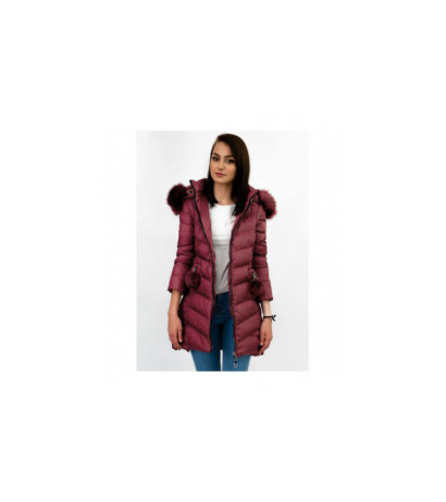 WINTER JACKET WITH DETACHABLE SLEEVES BURGUNDY (W761) striukė