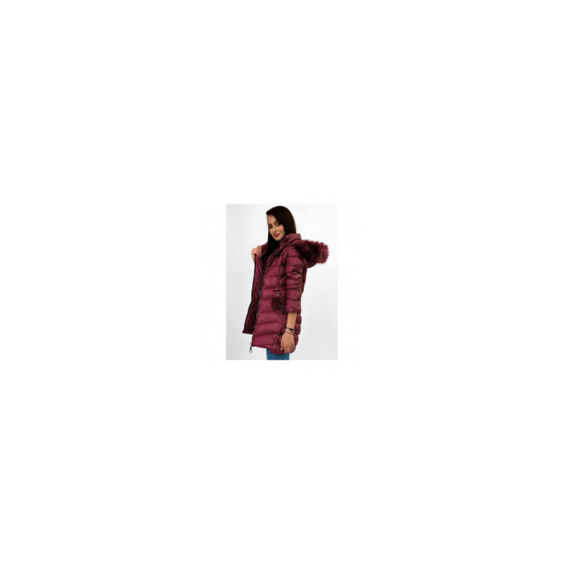 WINTER JACKET WITH DETACHABLE SLEEVES BURGUNDY (W761) striukė