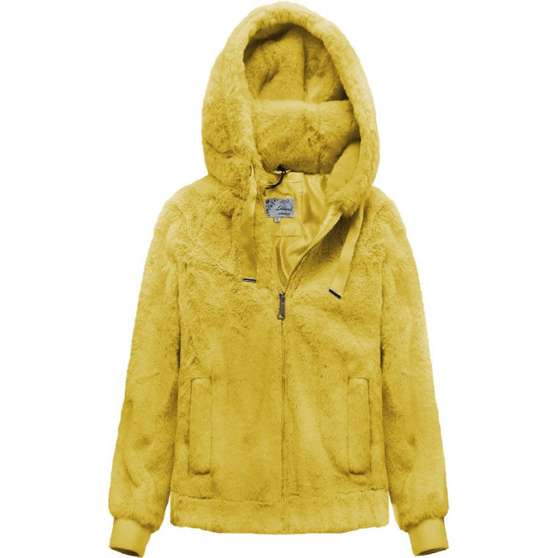 PLUSH JACKET WITH HOOD YELLOW (2019) striukė PLUSH JACKET WITH HOOD YELLOW (2019) striukė