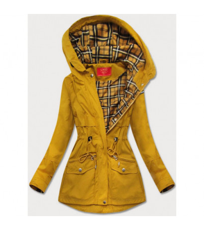 SHORT YELLOW PARKA WITH HOOD (TLR243) striukė