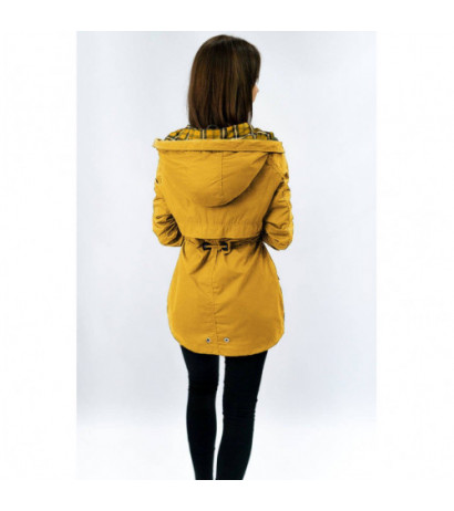 SHORT YELLOW PARKA WITH HOOD (TLR243) striukė