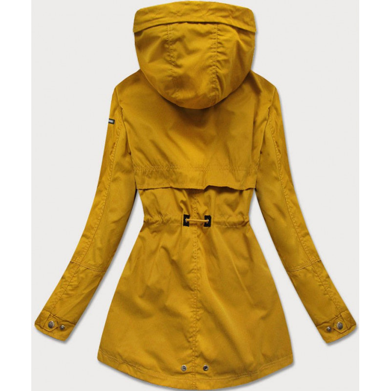 SHORT YELLOW PARKA WITH HOOD (TLR243) striukė SHORT YELLOW PARKA WITH HOOD (TLR243) striukė