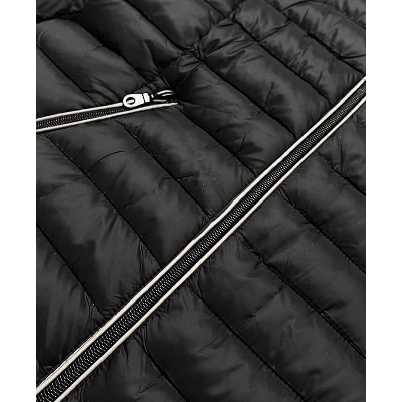 HOODED QUILTED JACKET BLACK (7153) striukė HOODED QUILTED JACKET BLACK (7153) striukė