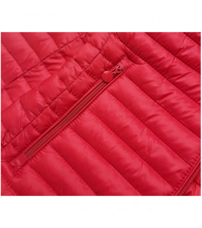 QUILTED HOODED JACKET RED (7218) striukė