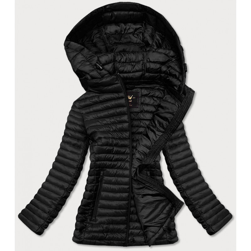 QUILTED HOODED JACKET RED (7218) striukė QUILTED HOODED JACKET RED (7218) striukė
