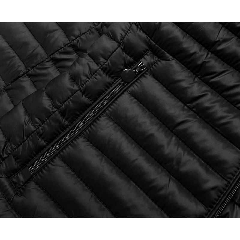 QUILTED HOODED JACKET RED (7218) striukė QUILTED HOODED JACKET RED (7218) striukė