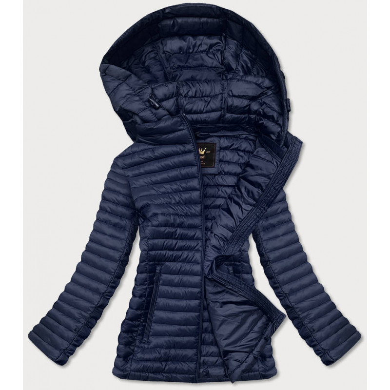 QUILTED HOODED JACKET RED (7218) striukė QUILTED HOODED JACKET RED (7218) striukė