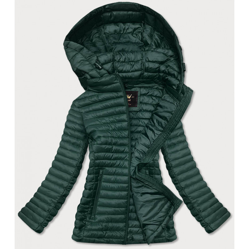 QUILTED HOODED JACKET RED (7218BIG) striukė QUILTED HOODED JACKET RED (7218BIG) striukė