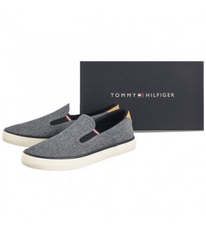Tommy Hilfiger TH Hi Vulc Low Slipon Chambray Desert Sky FM0FM04947 DW5 (TH1030-a) sportiniai bateliai 