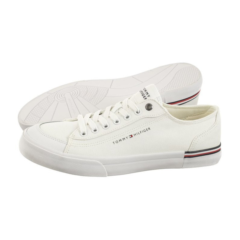 Tommy Hilfiger Corporate Vulc Canvas White FM0FM04954 YBS (TH1028-b) sportiniai bateliai 