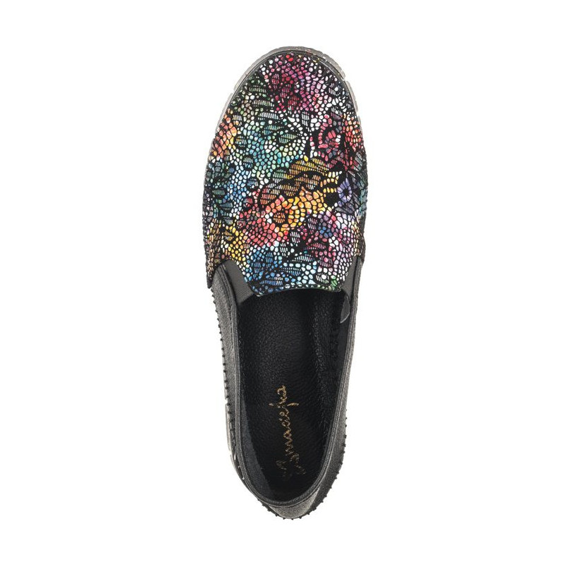 Maciejka Czarne/Kwiaty 03512-56/00-0 (MA1168-a) batai