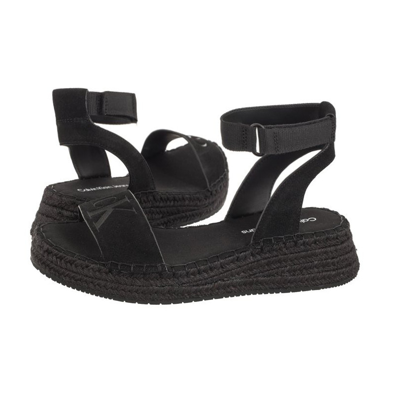 Calvin Klein Sporty Wedge Rope Su Con Black YW0YW00977 BDS (CK456-a) batai