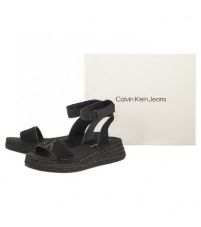 Calvin Klein Sporty Wedge Rope Su Con Black YW0YW00977 BDS (CK456-a) batai